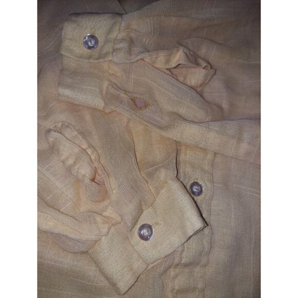 Vintage button up women's long sleeved top Stuffed Shirt Company Yellow - Picture 7 of 8